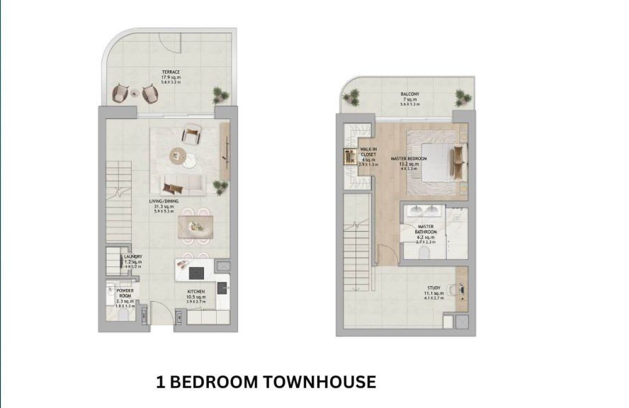1 Bedroom Townhouse